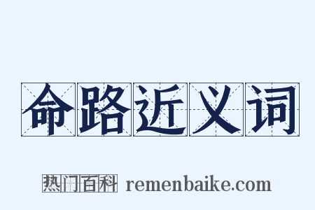 命路近义词是什么意思的图片